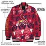 custom st louis cardinals pyramid shapes red varsity jacket best selling