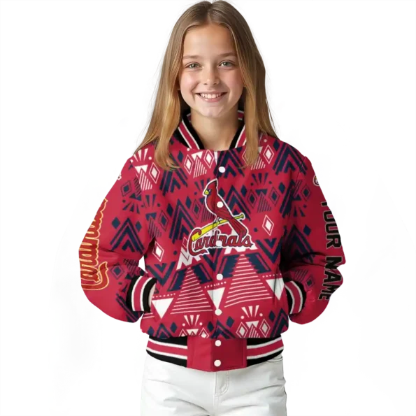 custom st louis cardinals pyramid shapes red varsity jacket top rated