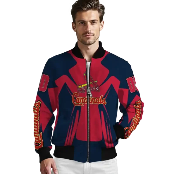 custom st louis cardinals spider mark red old navy crocs bomber jacket high quality