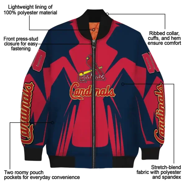 custom st louis cardinals spider mark red old navy crocs bomber jacket new arrival