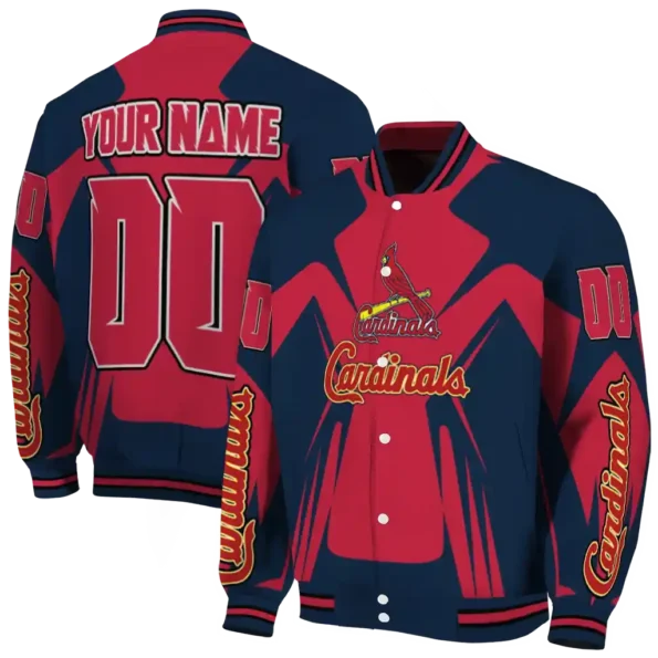 custom st louis cardinals spider mark red old navy crocs varsity jacket fashion forward