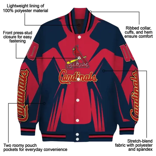 custom st louis cardinals spider mark red old navy crocs varsity jacket new arrival
