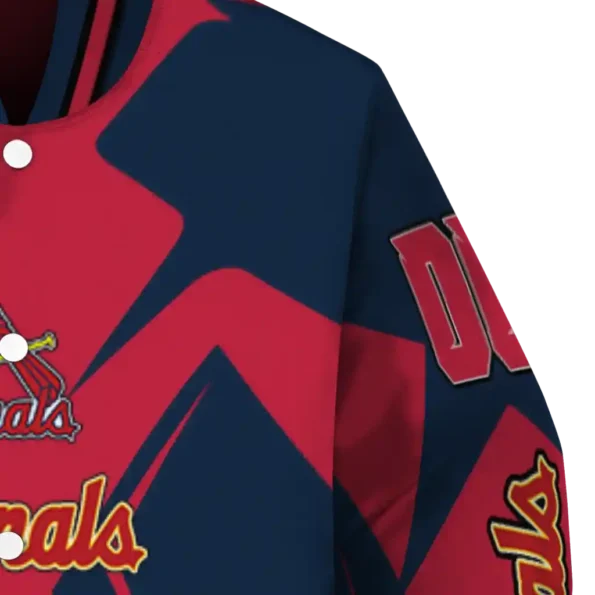 custom st louis cardinals spider mark red old navy crocs varsity jacket premium grade