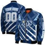 custom tampa bay rays chevron angles navy bomber jacket best selling