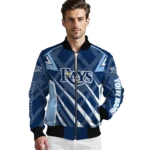 custom tampa bay rays chevron angles navy bomber jacket best selling