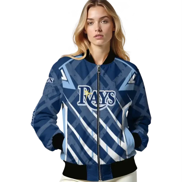 custom tampa bay rays chevron angles navy bomber jacket latest model