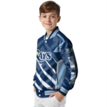 custom tampa bay rays chevron angles navy varsity jacket best selling