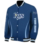 custom tampa bay rays chevron arrow navy varsity jacket best selling