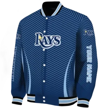 custom tampa bay rays chevron arrow navy varsity jacket best selling