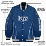 custom tampa bay rays chevron arrow navy varsity jacket best selling