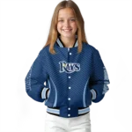 custom tampa bay rays chevron arrow navy varsity jacket best selling