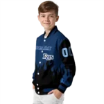 custom tampa bay rays flame border navy black varsity jacket best selling