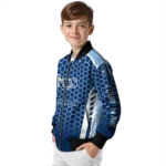 custom tampa bay rays hexagon grid navy bomber jacket best selling