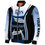 custom tampa bay rays mesh effect navy black bomber jacket best selling