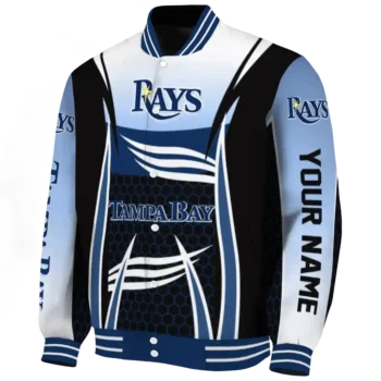 custom tampa bay rays mesh effect navy black varsity jacket best selling