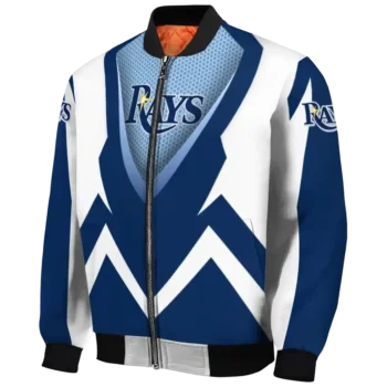 custom tampa bay rays v stripes navy white bomber jacket best selling