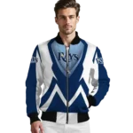 custom tampa bay rays v stripes navy white bomber jacket best selling