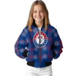 custom texas rangers bolt stripe blue bomber jacket best selling