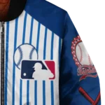 custom texas rangers eagle baseball blue white bomber jacket best selling