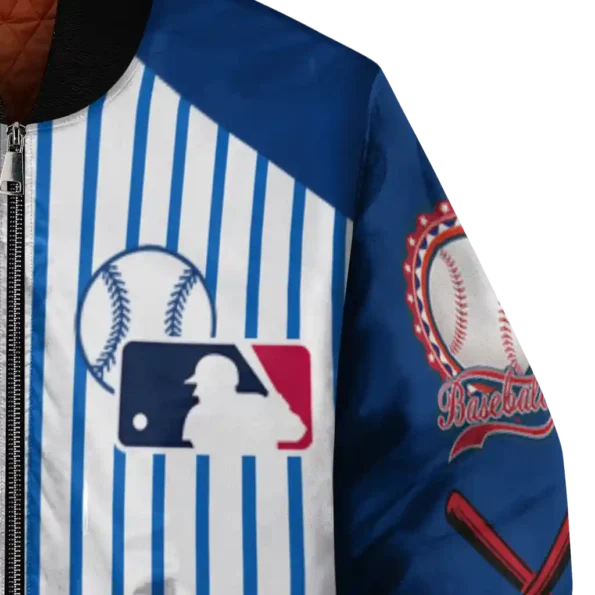 custom texas rangers eagle baseball blue white bomber jacket premium grade