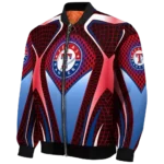 custom texas rangers mesh chest red crocs black bomber jacket best selling