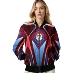 custom texas rangers mesh chest red crocs black bomber jacket best selling