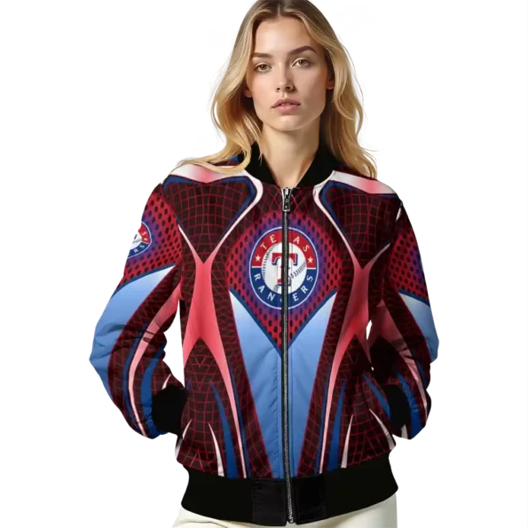 custom texas rangers mesh chest red crocs black bomber jacket latest model