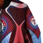 custom texas rangers mesh chest red crocs black bomber jacket best selling