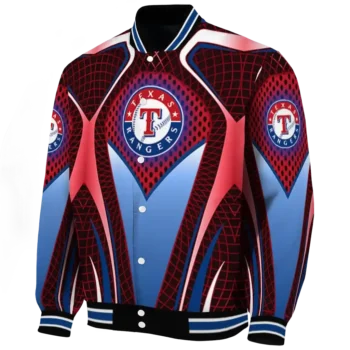 custom texas rangers mesh chest red crocs black varsity jacket best selling
