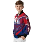 custom texas rangers star burst blue bomber jacket best selling