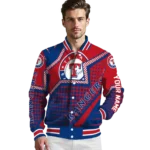 custom texas rangers star burst blue varsity jacket best selling