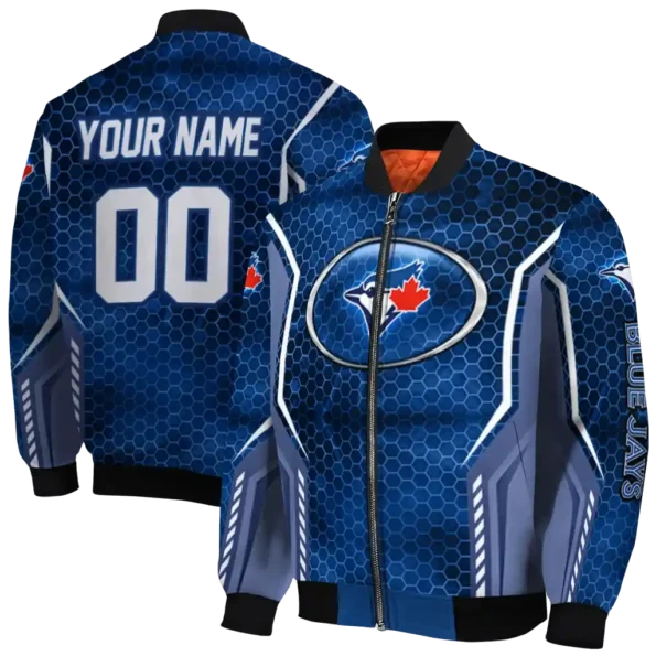 custom toronto blue jays power plate blue bomber jacket fashion forward