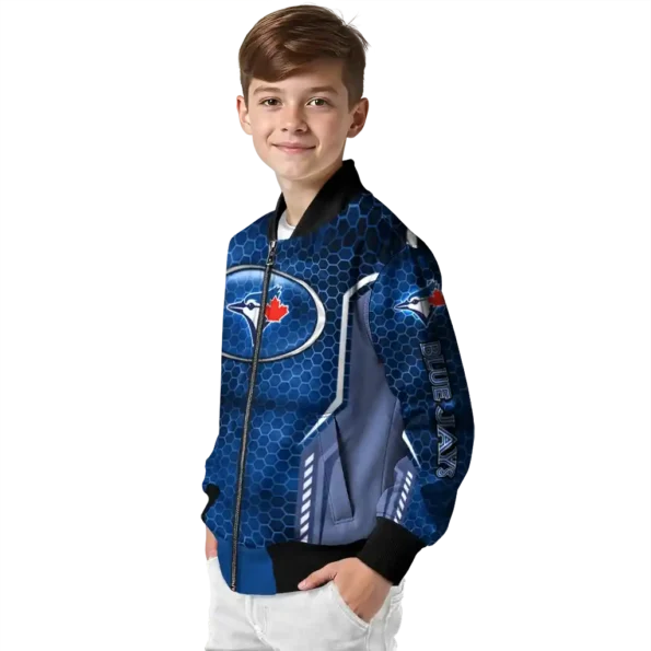 custom toronto blue jays power plate blue bomber jacket trendy