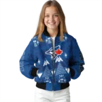 custom toronto blue jays pyramid shapes blue bomber jacket best selling