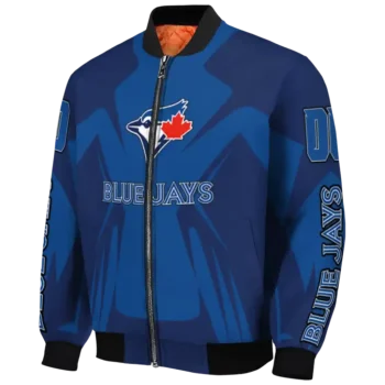 custom toronto blue jays spider mark blue white crocs bomber jacket best selling