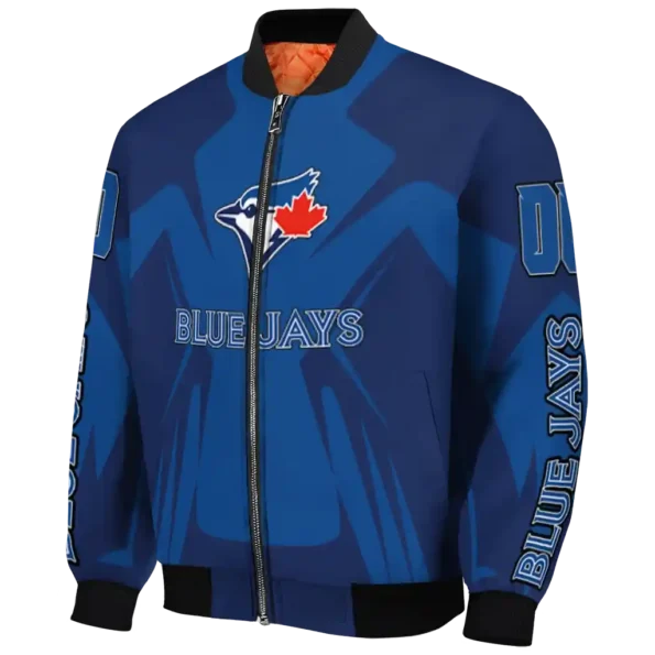 custom toronto blue jays spider mark blue white crocs bomber jacket best selling