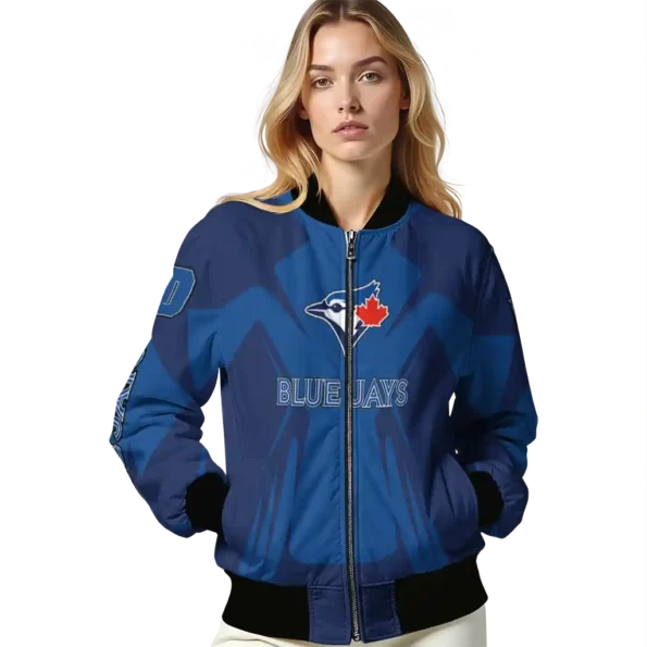 custom toronto blue jays spider mark blue white crocs bomber jacket latest model