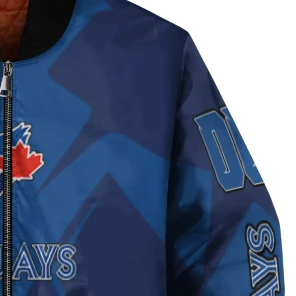 custom toronto blue jays spider mark blue white crocs bomber jacket premium grade