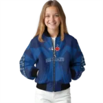 custom toronto blue jays spider mark blue white crocs bomber jacket best selling