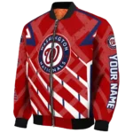 custom washington nationals chevron angles red bomber jacket best selling