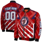 custom washington nationals chevron angles red bomber jacket best selling