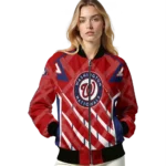 custom washington nationals chevron angles red bomber jacket best selling