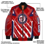 custom washington nationals chevron angles red bomber jacket best selling