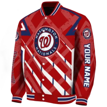 custom washington nationals chevron angles red varsity jacket best selling