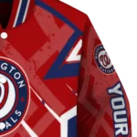 custom washington nationals chevron angles red varsity jacket best selling