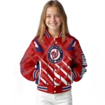 custom washington nationals chevron angles red varsity jacket best selling