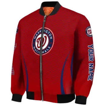 custom washington nationals chevron arrow red bomber jacket best selling