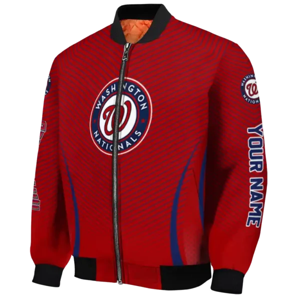 custom washington nationals chevron arrow red bomber jacket best selling