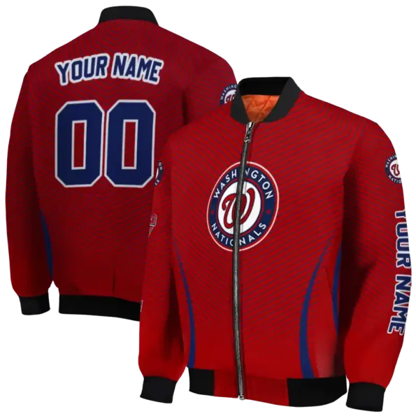 custom washington nationals chevron arrow red bomber jacket fashion forward