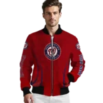 custom washington nationals chevron arrow red bomber jacket best selling